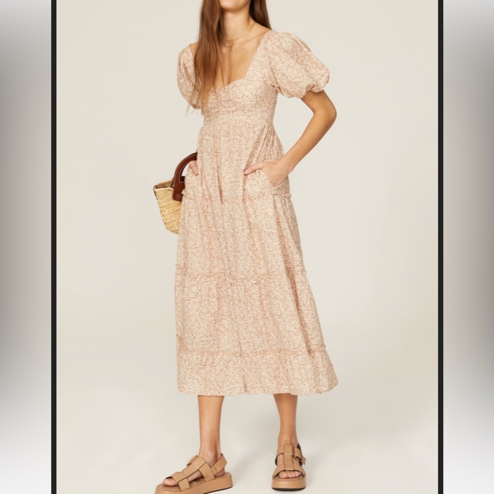 SHOW ME YOUR MUMU Odette Ditsy Daisy Floral Midi Dress - Picture 10 of 15